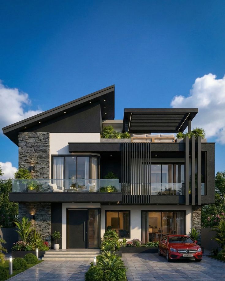 is this asymmetrical design worth the extra $150k 🏗️ #custombuild #architecture #realestateinvesting #luxuryhomes #sustainableliving